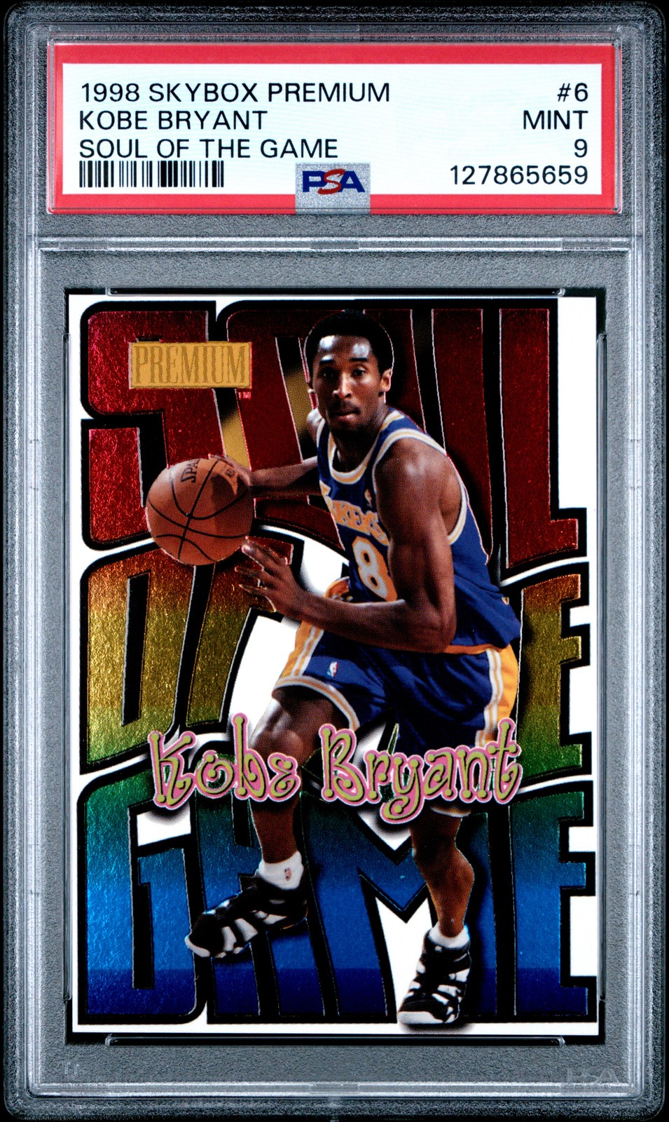 1998 SKYBOX PREM SOUL OF THE GAME #6 KOBE BRYANT PSA 9