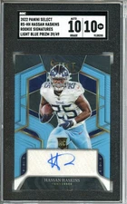 2022 Panini Select Hassan Haskins Rookie Signatures Light Blue /49 SGC 10