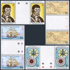 Islas Salomón 439-442 canalón, MNH.Michel 430-433. F.Maurelle, J.Bauche, 1981.Map.