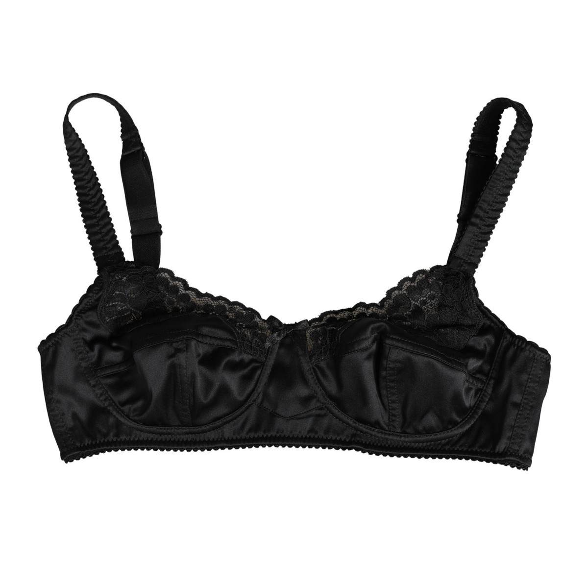 【新品未使用】DOLCE&GABBANA UNDERWEAR インナー黒レース DOLCE & GABBANA Underwear Black Semi-Pad Underwire Balconette Bra