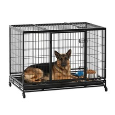 Dog Crate Cage for Large Dogs Heavy Duty 48/42/36Inches Dog Kennel Pet Playpen f