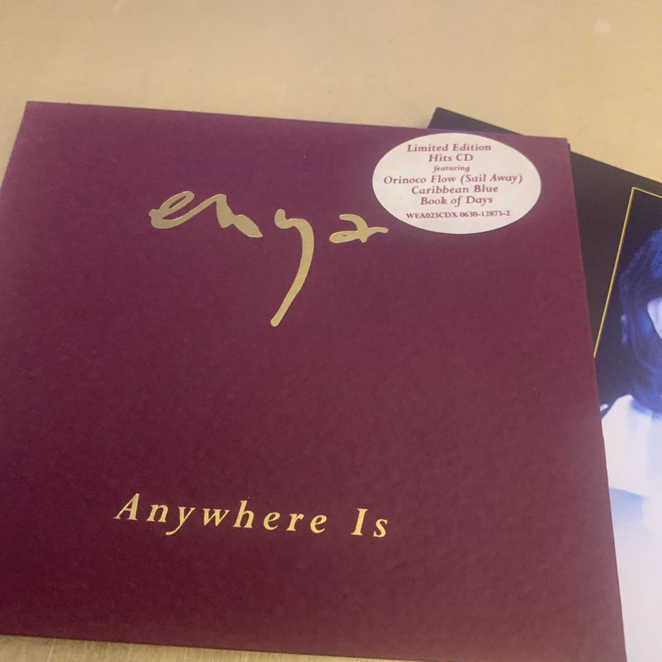 Enya CD Single Anywhere Is Ltd Edition Book Of Day Caribbean Blue Orinoco Flow - Bild 2 von 4