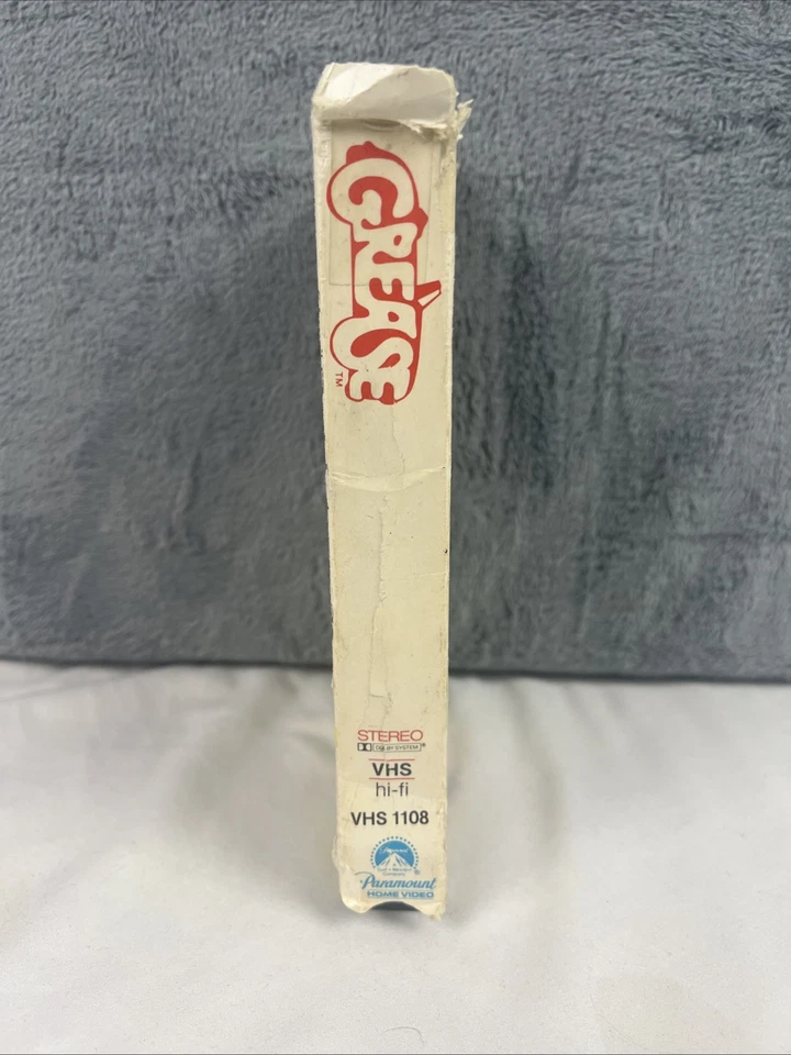 GREASE VHS (1982) 1st Release Gatefold Sleeve Yellow Cover Foto 2 de 4