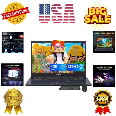 Vivobook Go 14'' FHD Laptop, Intel Celeron N4500, 4GB RAM, 288GB Storage128GB ...