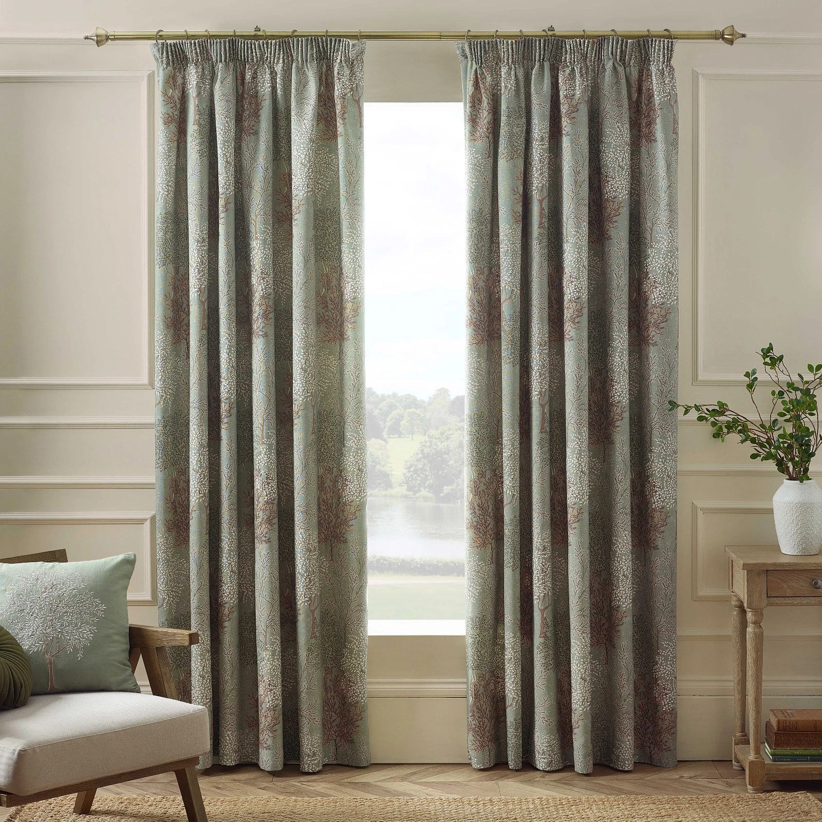 Catherine Lansfield Woodland Trees Fully Lined Pencil Pleat Curtains Pair Green
Opens in a new windo