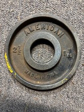 Pesi piastre pesi vintage "americane" olimpiche 1 x 2 1/2 libbre 2"