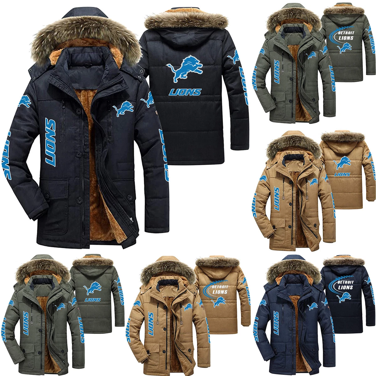 Detroit lions shop winter coat