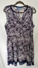 Simply Vera Vera Wang Polyester Dress Size XL Sleeveless 3 Button Neckline