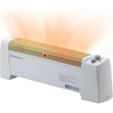 Electric Baseboard Space Heater with Adjustable Thermostat Dent-Proof End Panels