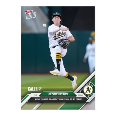Jacob Wilson #443 DEBUT 1st RC Rookie Card 2024 Topps Now Call Up 