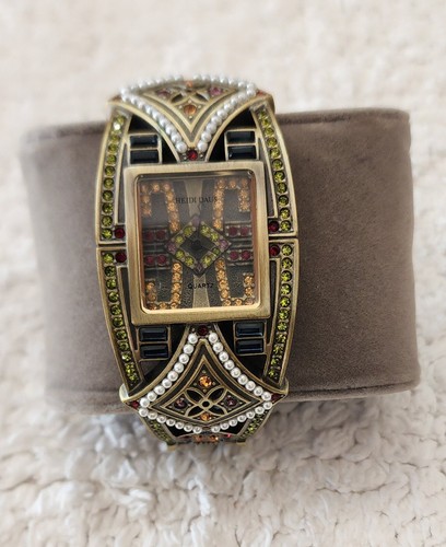 HEIDI DAUS HINGED BANGLE CRYSTAL WATCH-NEW - Picture 4 of 16
