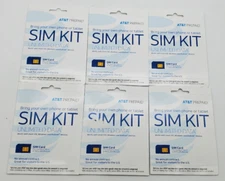 AT&T Bring Your Own Device SIM Card Kit - Lot of 6