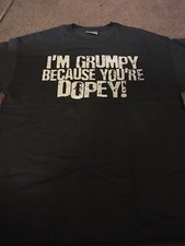 Walt Disney World Grumpy Dopey Snow White And The 7 Dwarfs Adult XL Shirt NWOT