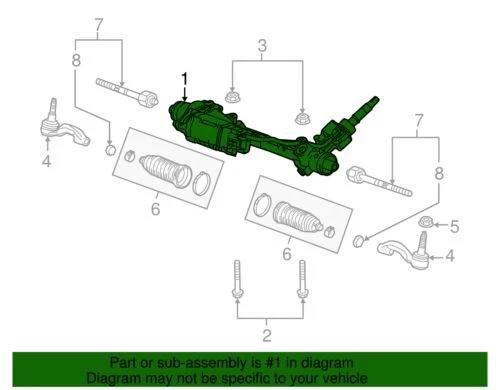 Conjunto de engranaje de dirección piñón Chevrolet Camaro LT genuino GM 2017-2022 84558551 Foto 2 de 2