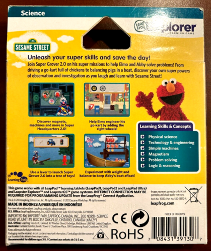 LeapFrog LeapPad Explorer Learning: Sesame Street Friends, Leap Pad 2 3 GS used - Picture 2 of 5