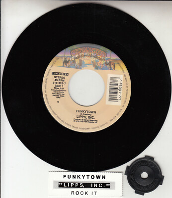 LIPPS INC. Funkytown & Rock It 7'' 45 rpm vinyl record NEW + juke box title strip