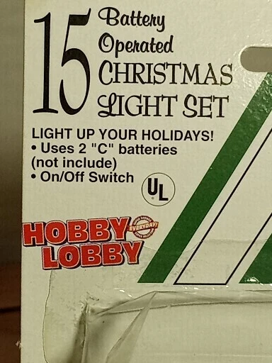 Vintage Hobby Lobby 15 Battery Operated Christmas Light Set eBay