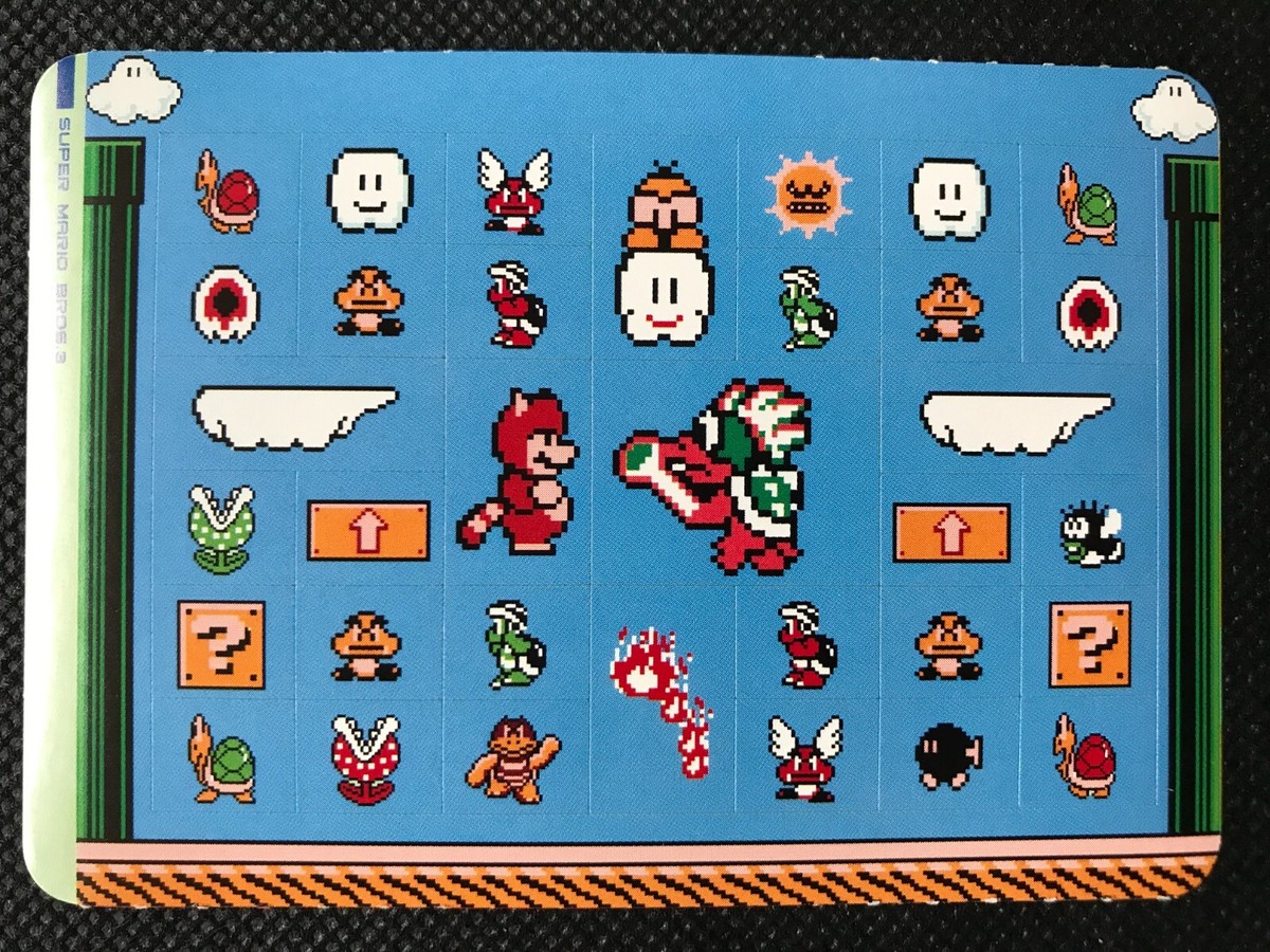 Super Mario Bros 3 Famicom History Book Sealdass Sticker Japanese