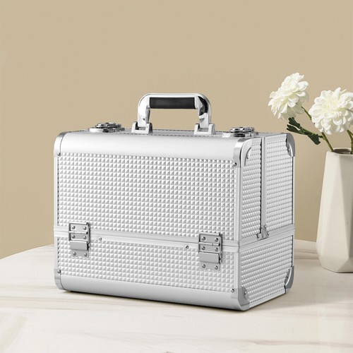 Aluminium XL Large Storage Beauty Box Make up Nail Jewelry Cosmetic Vanity Case - Picture 61 of 96