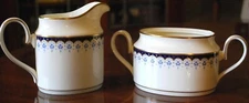 Vintage CONSORT Minton China LG. SUGAR & CREAMER Set/ No Lid COBALT BLUE & GOLD