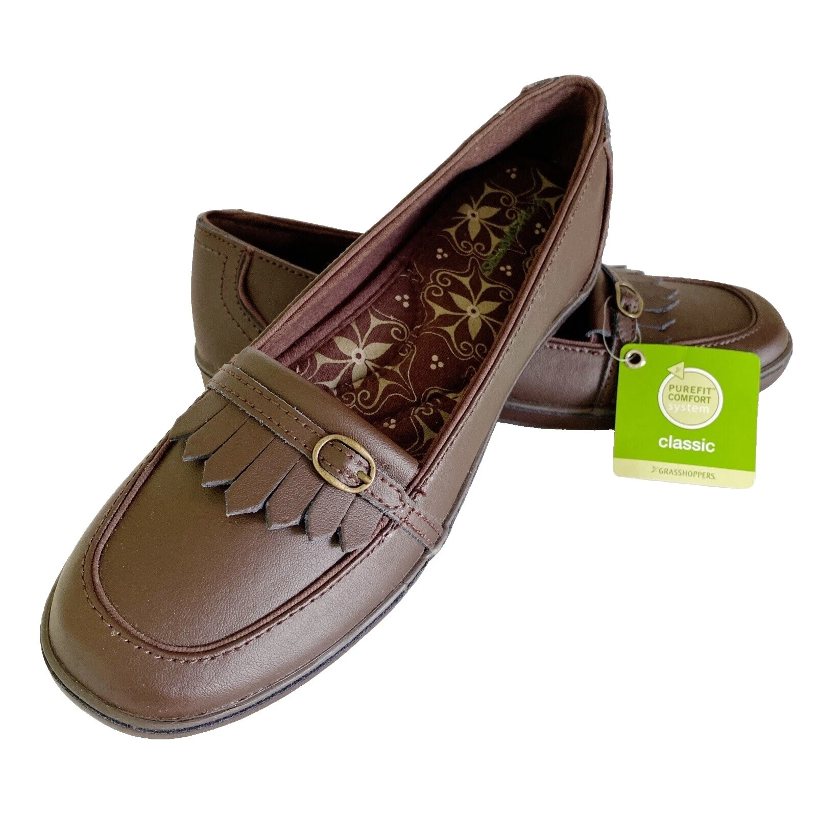 Planos lisos informales saltamontes para mujer