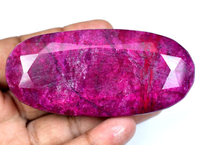 621.00 CT Natural Huge Red Ruby Certified Earth-Mined Oval Cut Loose Gemstone