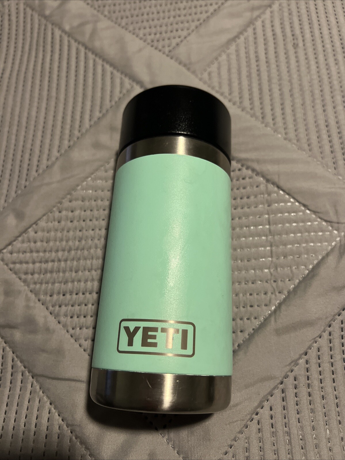 Yeti Seafoam Teal Blue Tumbler With Locking Lid 12oz Very Nice 🔥