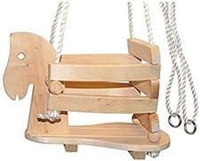 small foot 7190 Babyschaukel "Pferd" aus Holz, stabil und sicher durch