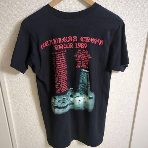 Rare 80s BLACKSABBATH Vintage World Tour T-shirt HEADLESS CROSS TOUR 1989 Size S - Picture 4 of 9