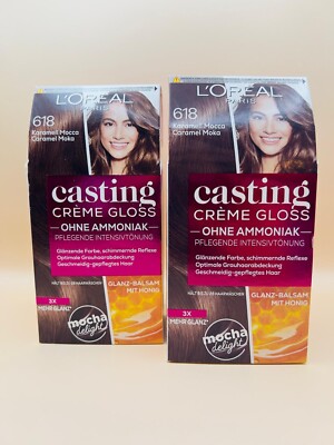 2X L'Oréal Casting Creme Gloss (160 ml) 618 Karamell Mocca *NEU*