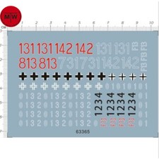 135 Scale Wwii German Tank Model Number Decals 63365