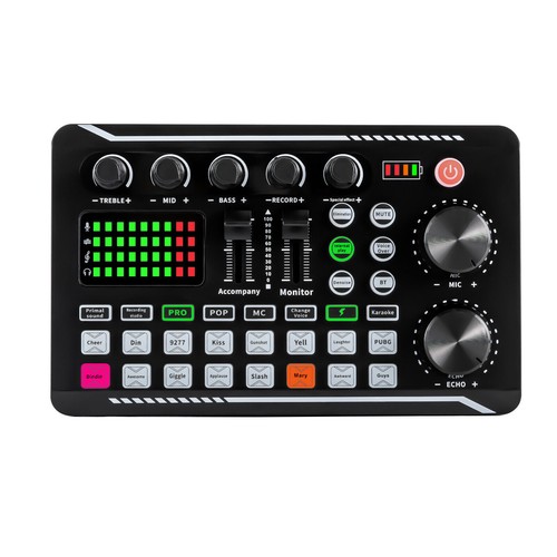 F998 Pro Sound Card Bluetooth Audio Interface Mixer for Live Streaming Recording - Bild 1 von 12