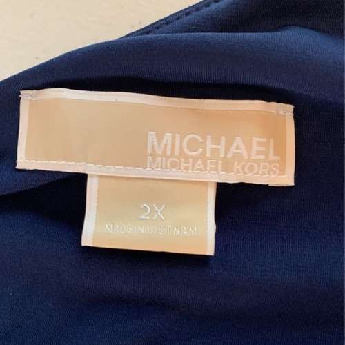 Michael Kors Womens Sheath Dress Blue Stretch Plus 2X - Picture 7 of 9