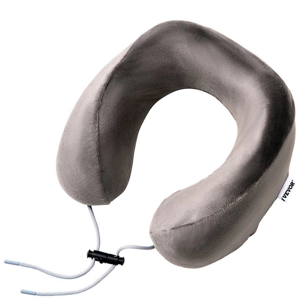 U-Shaped Memory Foam Travel Neck Pillow in Dark Gray - Ergonomic Support for Comfortable Journeys U-Shaped Memory Foam Travel Neck Pillow in Dark Gray - Ergonomic Support for Comfortable Journeys
