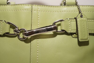 Coach purse bag lime green excellent condition hand bag | eBay