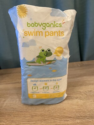 Babyganics Color Changing Disposable Swim Pants Size SMALL (16-26lbs) 12 Ct.