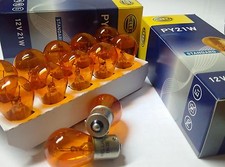 10 Stück PY21W 12V 21W  Bau15s Hella Kugellampe  Glühlampe Orange Blinkerbirne 