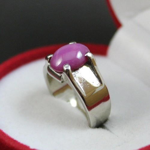 Lab Created Ruby Yaqoot Ring for Men/Women in 925 Sterling Silver Handmade - Picture 3 of 7