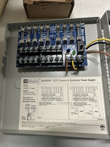 New Altronix ALTV2416 CCTV Power Supply, 16 Fused Outputs, 24VAC @ 8a 28VAC @7a - Picture 7 of 12