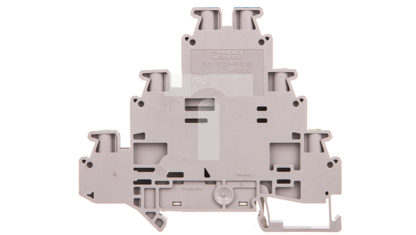 3-deck rail terminal block 0.14-4mm2 gray UT 2.5-PE/L/N 3214291 /T2UK