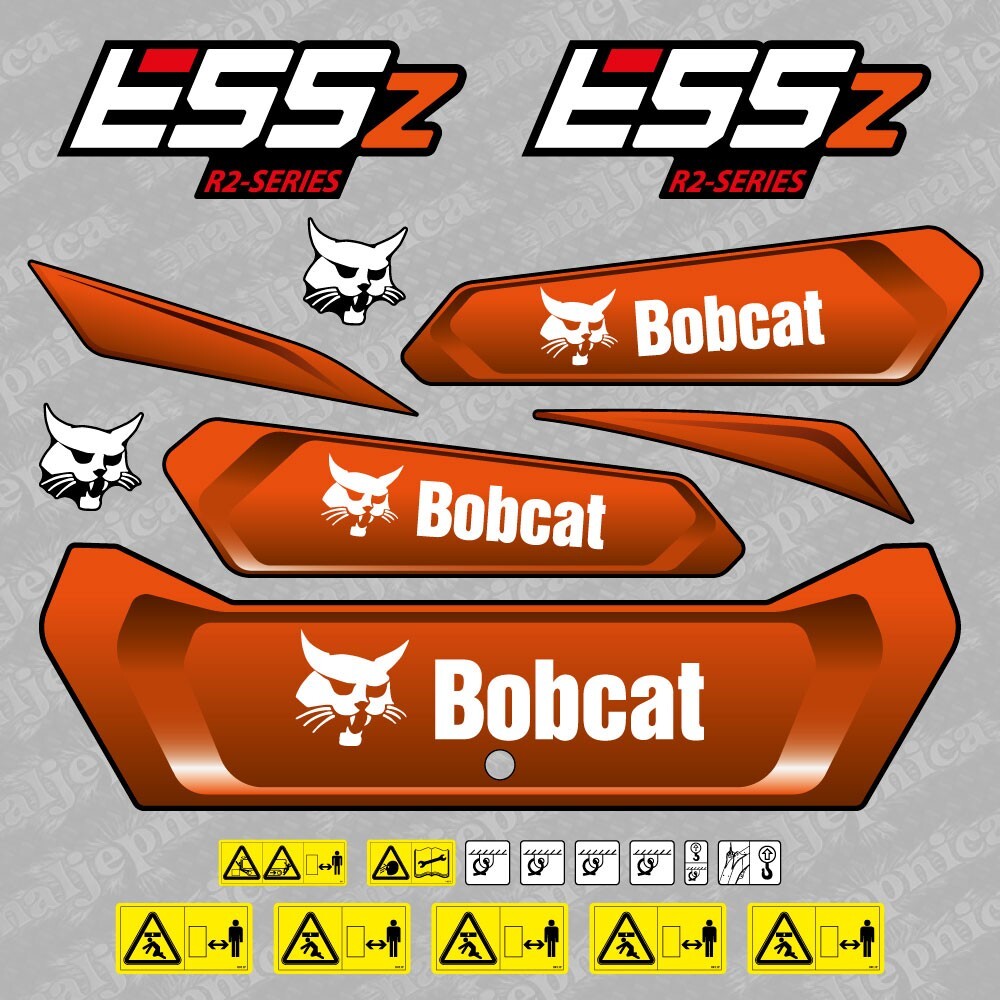Bobcat E55z R2 Mini Excavator Decal Set Aftermarket Replacement