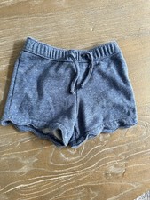 Gap Girls Shorts- Scallop Hem - Pull On- Sz 5- Blue French Terry
