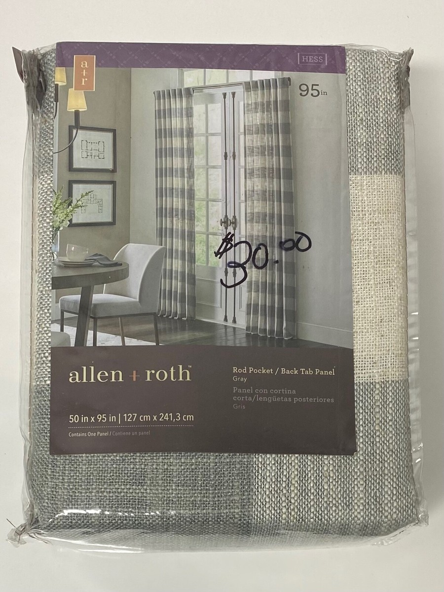 Cortinas Allen Y Roth Allen + Roth 84 In Linen Striped Room Darkening