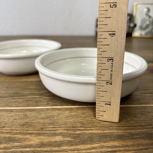 Trend Pacific Galaxy Stoneware White w/ Gray Pinstripe Set of 2 Bowls - Picture 6 of 11