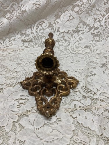 Vintage, Brass Sconce- Candle Holder 11in x 6in x 4in - Picture 6 of 8