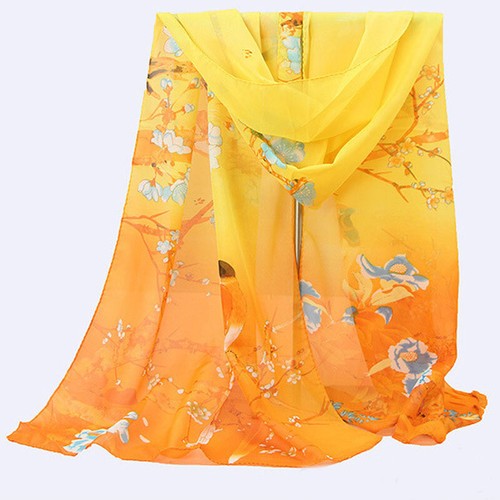 Women Ladies Long Soft Silk Chiffon Scarf Wrap Shawl Stole Pashmina Scarves ` - Bild 3 von 14