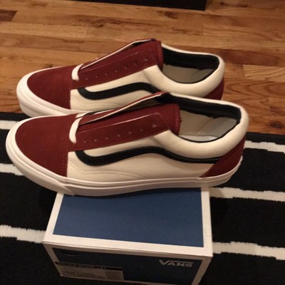 vans vault red dahlia slip on