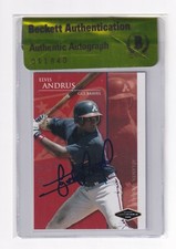 Elvis Andrus 2005 Justifiable Minor League Rookie Beckett Authentic Autograph