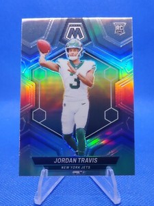 🔵 2024 Panini Mosaic JORDAN TRAVIS Silver Prizm RC #395 Jets