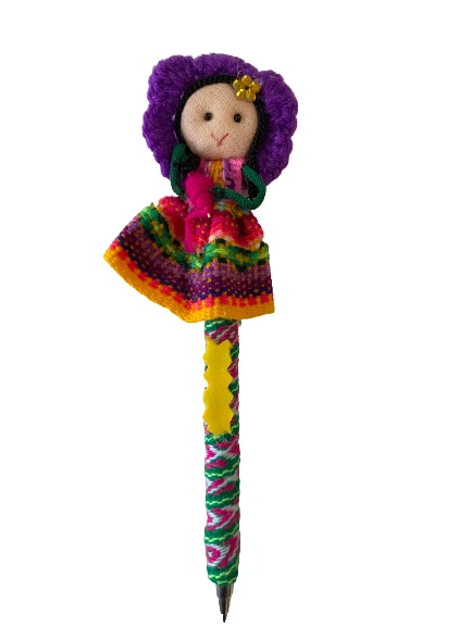 Lote (3) Pluma Muñeca Peruana - Lapicero Peruano de Muñeca Foto 2 de 4